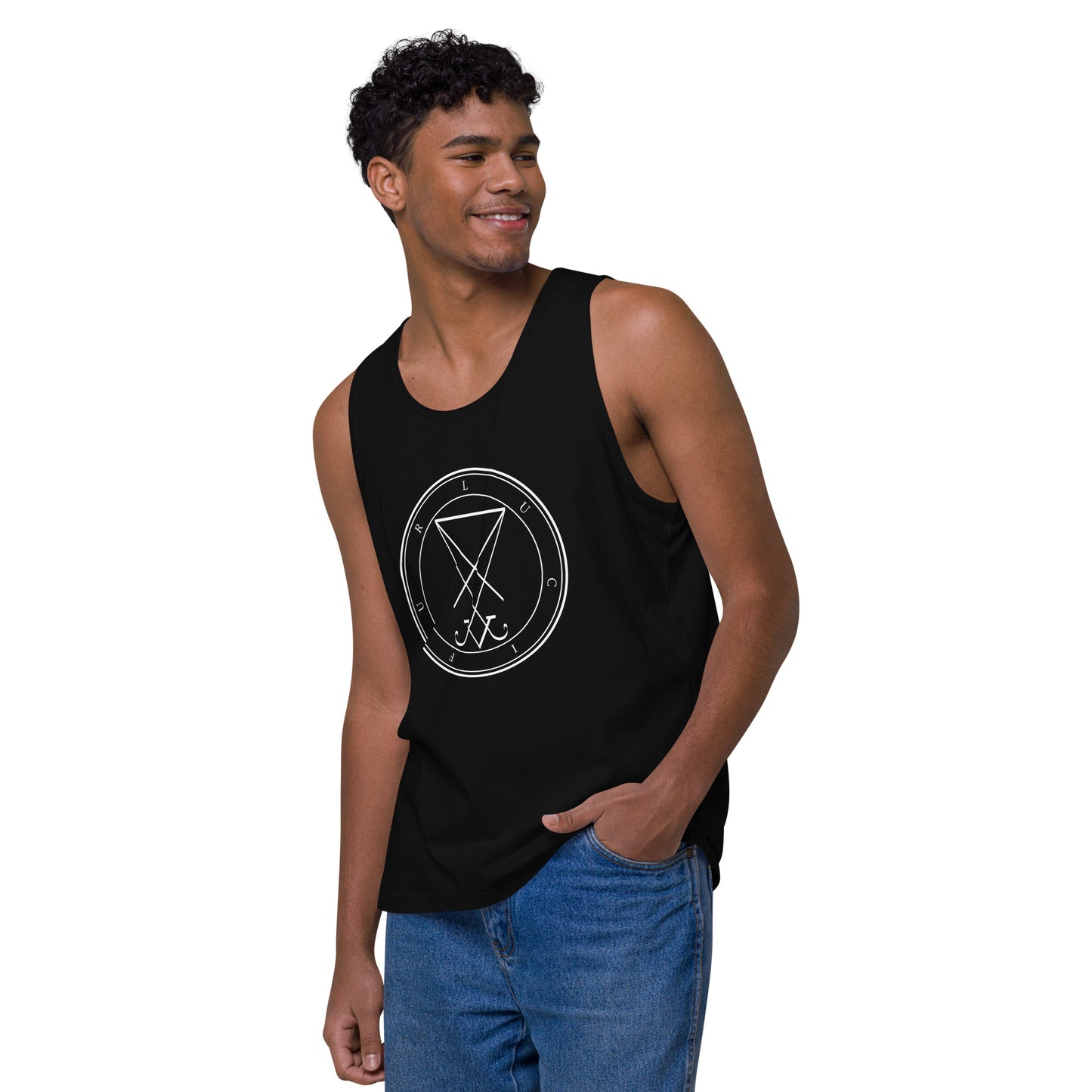 Men’s premium Lucifer tank top