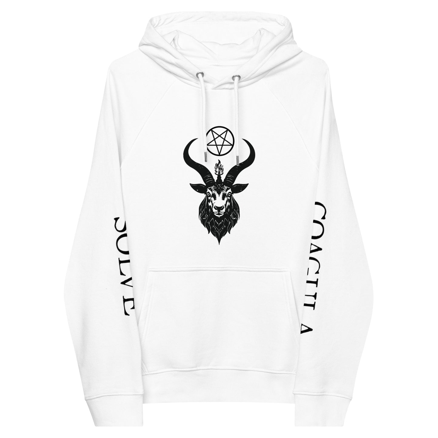 Unisex eco raglan Baphomet hoodie
