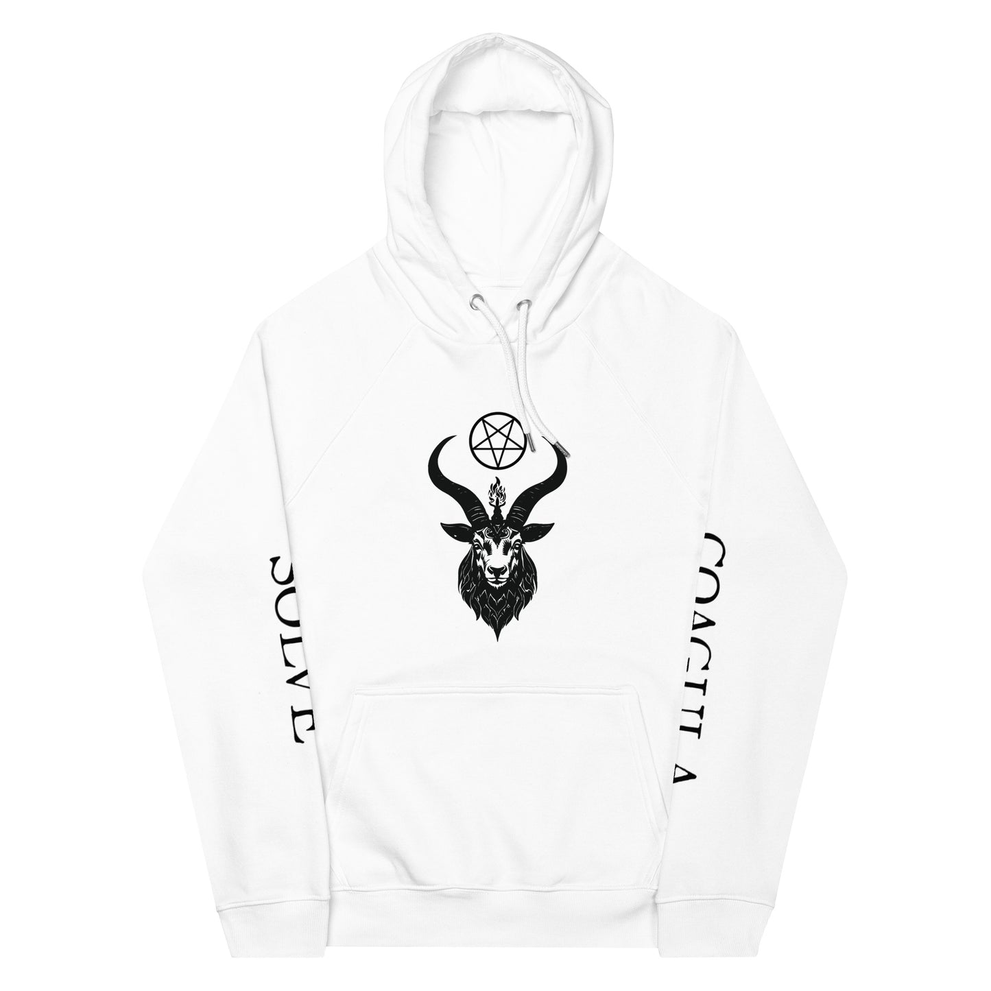 Unisex eco raglan Baphomet hoodie